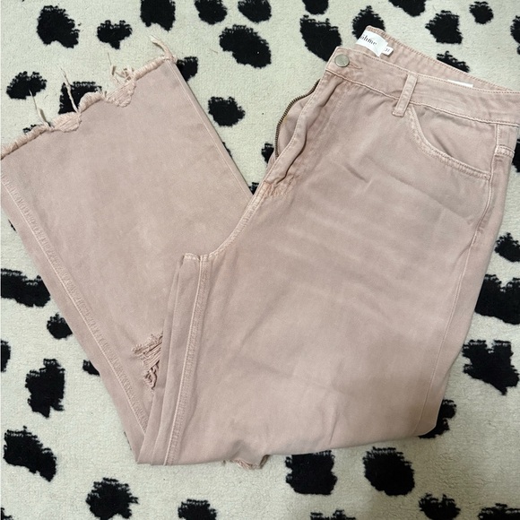 Bohme Pink Distressed Cropped Jeans - Picture 1 of 3
